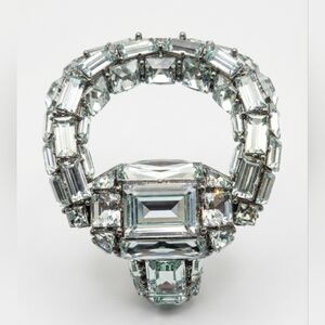 Gucci Crystal Serpent Cuff Bracelet Aquamarine Collectible